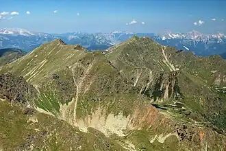Dreisteckengrat mit Dreistecken und Hochhaide vom Großen Bösenstein
