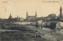 Flussbad am Japanischen Palais (um 1910)