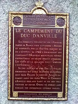 Plaque du duc d’Anville