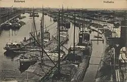 Duisburger Südhafen in Wanheimerort um 1905