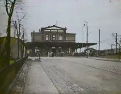 Die Schrift war meist in roter Farbe angebracht. Düren 1923