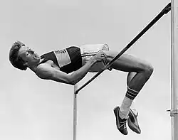 Der frühere Weltrekordinhaber und zweifache Olympiadritte (1972/1976) Dwight Stones (hier im Jahr 1976) belegte Rang sechs