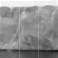 „Bråsvellbreen“, aus der Serie „… wo das meer beginnt“ CBA (computerbased artwork), 2010, dreiteilig, 120 × 120 cm