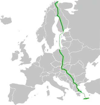 Verlaufskarte der E75