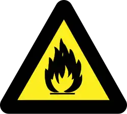 EEC Safety Sign 1977 - Flammable matter