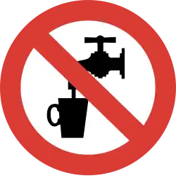 EEC Safety Sign 1977 - Not drinkable