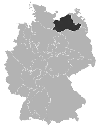 Karte der Evangelisch-Lutherischen Landeskirche Mecklenburgs