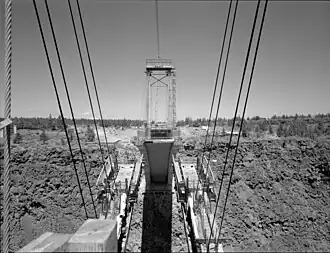 Aufbau der Brücke im Jahr 1999, Blick nach Norden