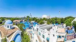 Beispielhaft der griechische Themenbereich des Europa-Park.