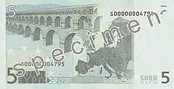 5 Euro, Rückseite