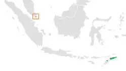 Lage von Osttimor und Singapur