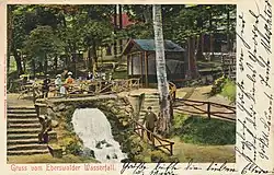 1906: ein Wasserfall im Freizeitgelände als Vorläufer des Tierparks