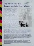 Infotafel zur ehemaligen innerdeutschen Grenze