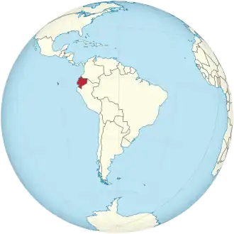 Lage von Ecuador in Südamerika