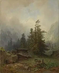 Eduard Schleich d.&nbsp;Ä.: Eine Alpe, um 1845