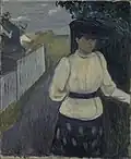Inger Munch mit weißer Bluse (1891), Öl auf Leinwand, 81,5 × 66,5 cm, Munch-Museum Oslo