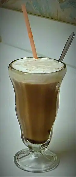 Egg cream in einem Glas