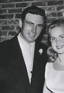 Egon Zimmermann gemeinsam mit seiner Frau Penny Pitou (1961)