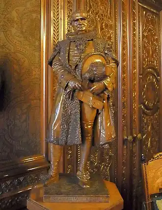 Büste des Senators Max Theodor Hayn (1809–1888) im Waisenzimmer des Hamburger Rathauses