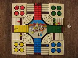 Aufgebautes Spielbrett