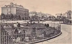 Die Stadtschule im städtebaulichen Kontext an der neu gestalteten Südpromenade (um 1915)