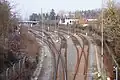 Richtungsgleise im Werksbahnhof mit Blick nach Norden.