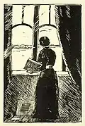 Am Fenster Holzschnitt (1918)