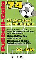 Eintrittskarte von 1996 anlässlich des Traditionsspiels BR Deutschland gegen die DDR
