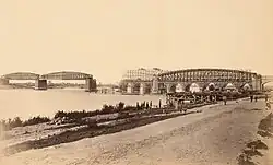 Errichtung der Strombrücke