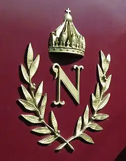 Signet Kaiser Napoleons&nbsp;III. am Salonwagen der P.O.