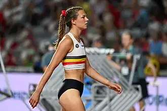 Elien Vekemans bei den Weltmeisterschaften 2023 in Budapest