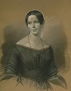 Elisabeth Emilie Auguste Fischer, geb. von Cossel, 1843