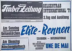Titelseite "Deutsche Traberzeitung" Elite-Rennen 1971