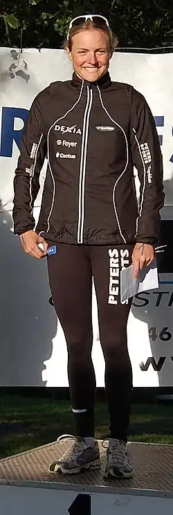 Elizabeth May beim Weiswampach Triathlon, 2007