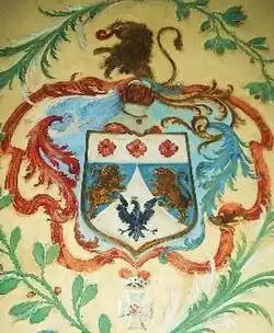 Ellrodt-Wappen in der Ellrodt-Loge der Dreifaltigkeitskirche in Neudrossenfeld