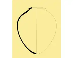 Elmpter Amphore Randtyp B (aufgeschrägter Rand) mit Spitzboden.