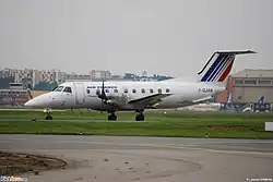 Embraer EMB 120 der Allegiance Air noch mit der Bemalung des vormaligen Besitzers Air France