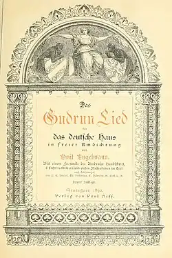 Das Gudrunlied, 1886.