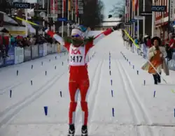 Emma Ribom beim Sieg des Jugend Wasalaufs (2013)