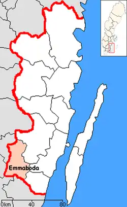 Lage der Gemeinde Emmaboda