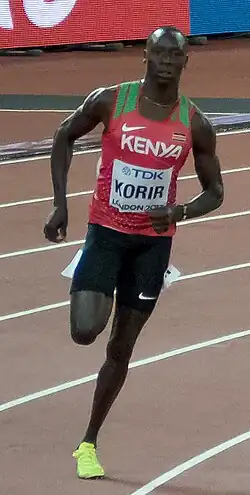 Emmanuel Korir Rang drei in&nbsp;1:45,19&nbsp;min