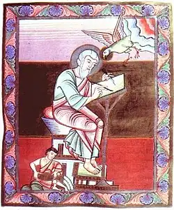 Eine Seite aus dem Emmeram-Evangeliar