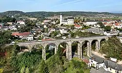 Über 100&nbsp;m langes Viadukt der Wachaubahn in Emmersdorf