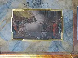 Ursprüngliche Emporenbemalung: Ausschüttung des Heiligen Geistes.