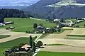 Englisberg, Luftauf­nahme, westliche Blickrichtung mit Gurten im Hintergrund