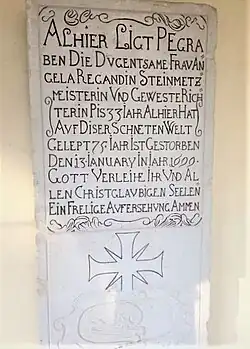 Angela Regandin †&nbsp;1699