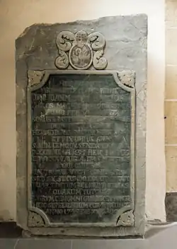 Epitaph für Pfarrer Johann Anthon Haccius (1745 errichtet)