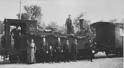 Eröffnungszug Schwäbisch Gmünd-Wäschenbeuren mit einer Württembergischen T 3 im August 1911