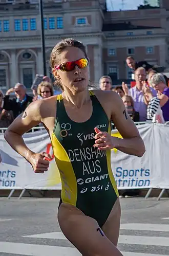 Erin Densham bei der Weltmeisterschaft in Stockholm, 2012