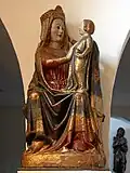 Thronende Madonna aus Sandstein (um 1280, Burgos)